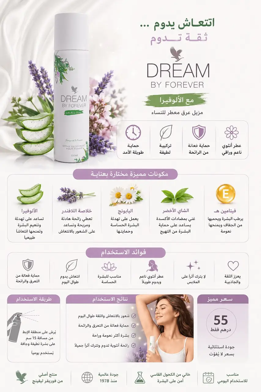 دريم للنساء فوريفر – Dream by Forever سبراي مزيل للتعرق